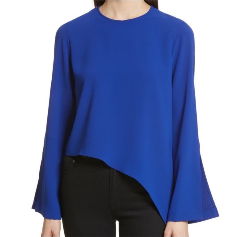 Iro Awefa Cutout Crepe Blue Top Size 42- US 10